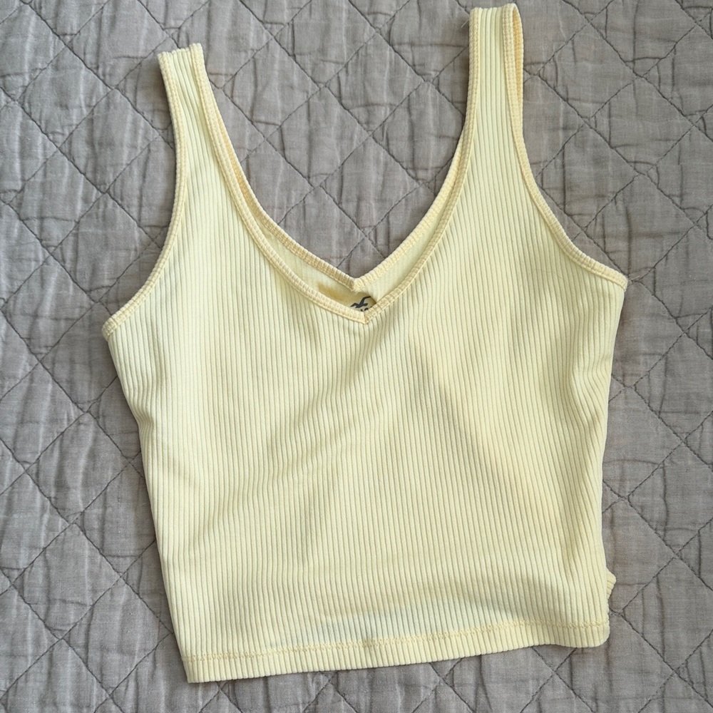 Women's Yellow Ribbed Tank Top never worn